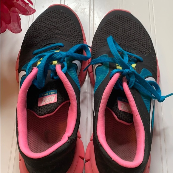 Nike Free Run 3 Black Pink Blue Sz 7. NK0246 - Picture 5 of 8